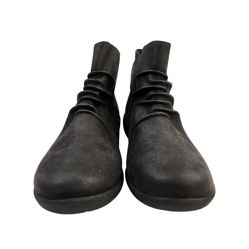 Clarks Sillian Sway Cloudsteppers Womens 9.5 M Black‎ Ankle Boots Comfort Shoes